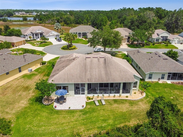 aerial view with a residential view