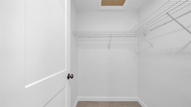 view of walk in closet