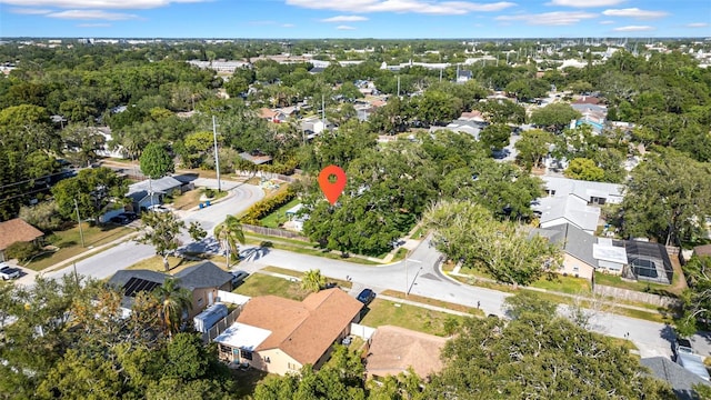 drone / aerial view with a residential view