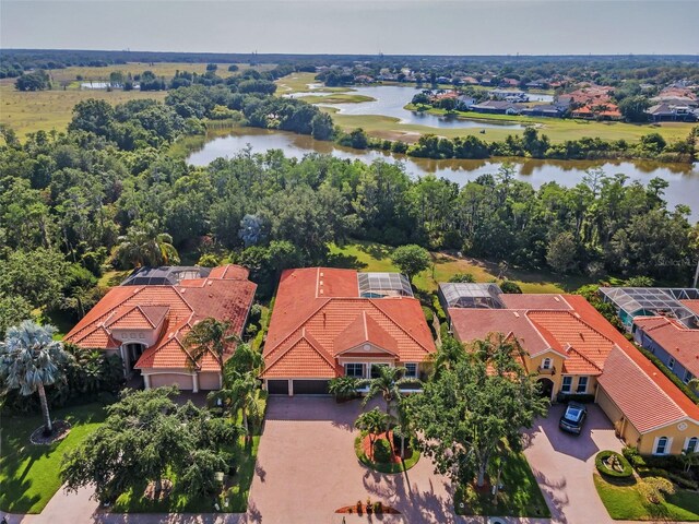 1033 Tuscany Dr, Trinity, FL 34655 - birds eye view of property with a water view and a residential view