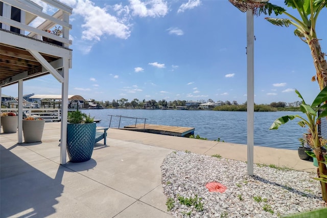 6622 Seaview Blvd, Hudson, FL 34667 - view of patio / terrace with a dock and a water view
