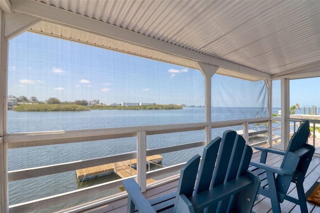 6622 Seaview Blvd, Hudson, FL 34667 - wooden deck featuring a water view