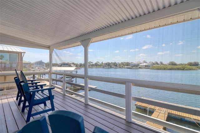 6622 Seaview Blvd, Hudson, FL 34667 - wooden deck featuring a water view