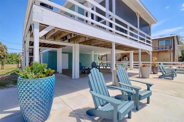 6622 Seaview Blvd, Hudson, FL 34667 - view of patio with stairway