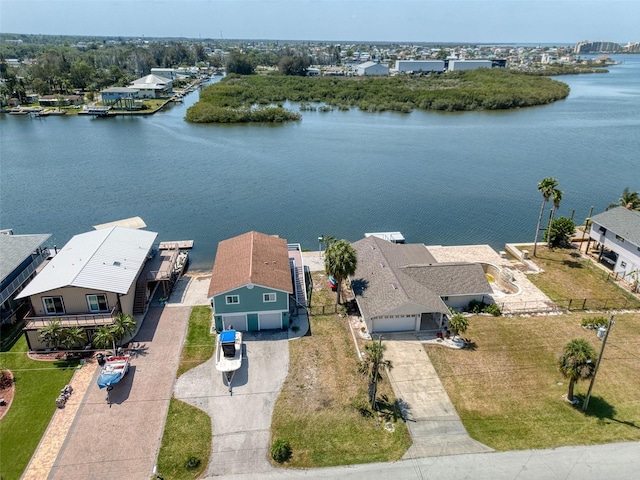 6622 Seaview Blvd, Hudson, FL 34667 - aerial perspective of suburban area with a large body of water