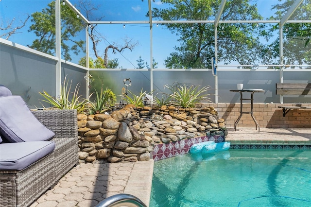 13469 Pia Ct, Spring Hill, FL 34609 - pool featuring a patio and glass enclosure