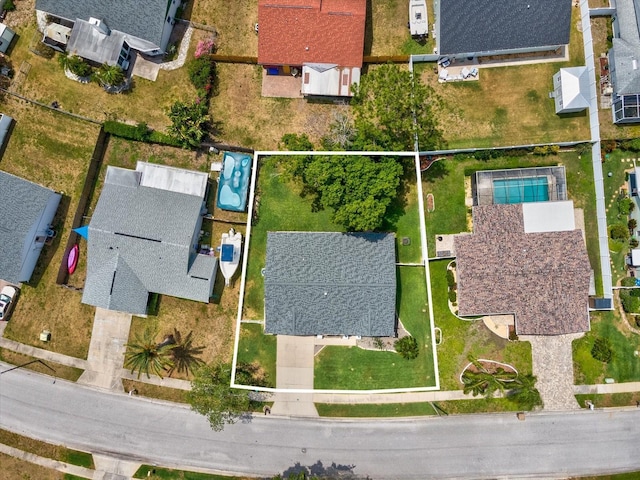 drone / aerial view featuring a residential view