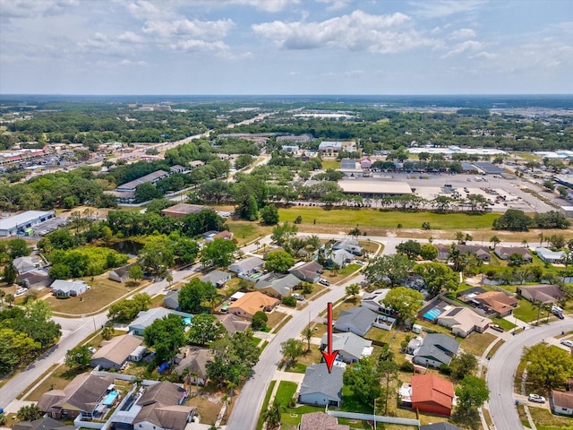 bird's eye view with a residential view