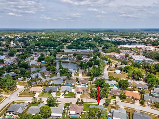 bird's eye view with a residential view