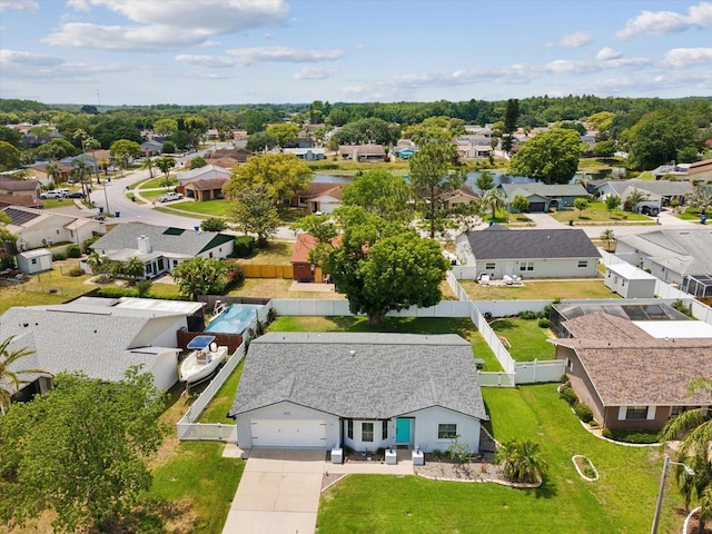 drone / aerial view featuring a residential view