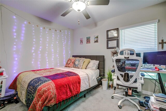 680 Argyll Dr, Spring Hill, FL 34609 - carpeted bedroom with ceiling fan