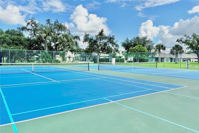 view of sport court with fence and community basketball court