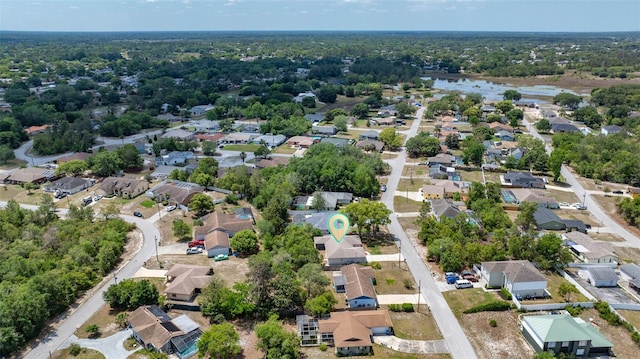 bird's eye view with a residential view