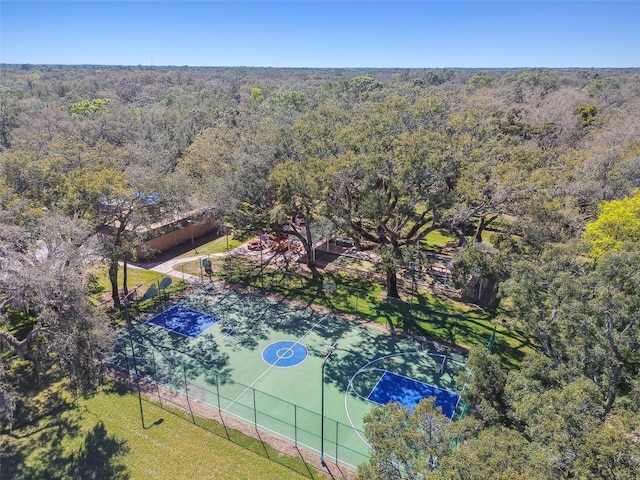 18502 Winding Oaks Blvd, Hudson, FL 34667 - bird's eye view featuring a forest view