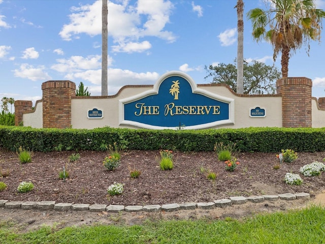 view of community sign