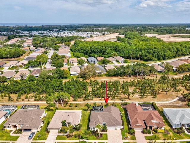 bird's eye view featuring a residential view