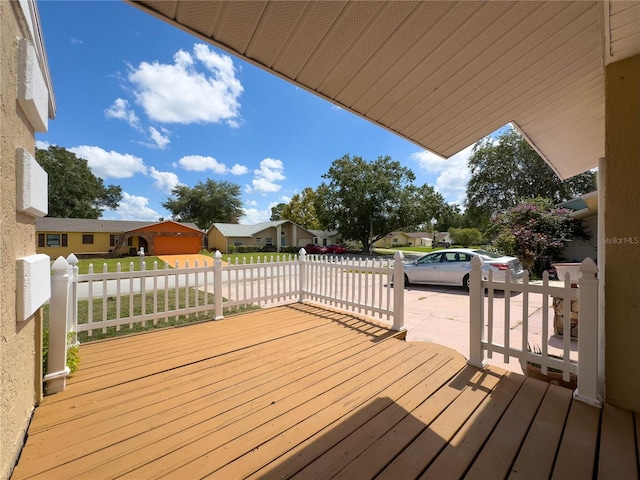 5147 Larch Ln, New Port Richey, FL 34653 - wooden deck featuring a residential view