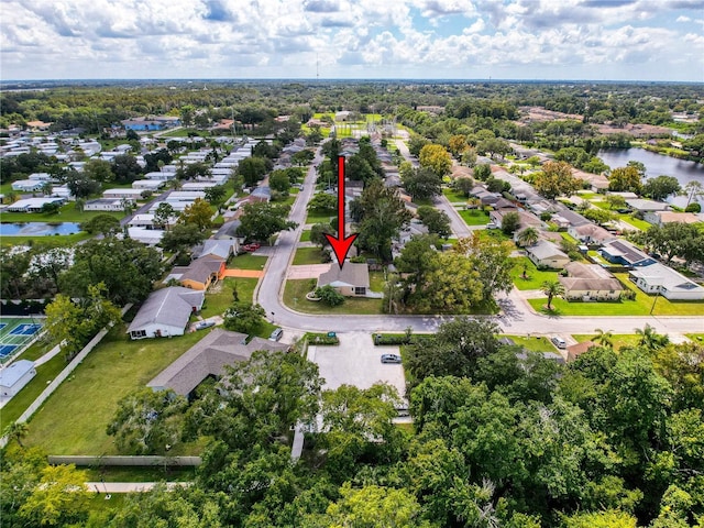 5147 Larch Ln, New Port Richey, FL 34653 - birds eye view of property with a residential view and a water view