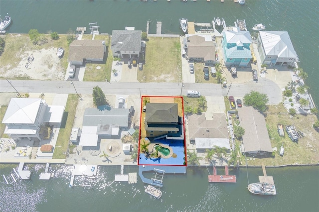 13810 Celida Ave, Hudson, FL 34667 - birds eye view of property featuring a residential view and a water view