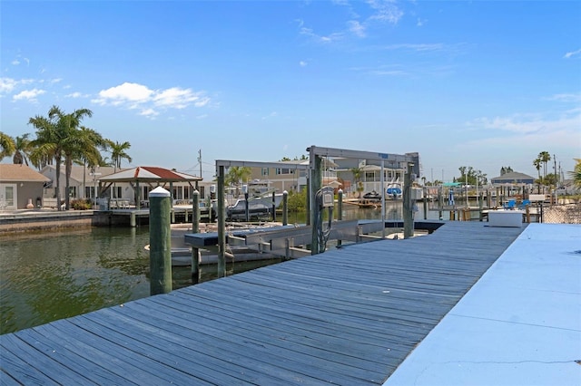 13810 Celida Ave, Hudson, FL 34667 - dock area featuring a residential view, a water view, and boat lift