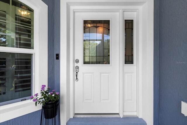view of doorway to property