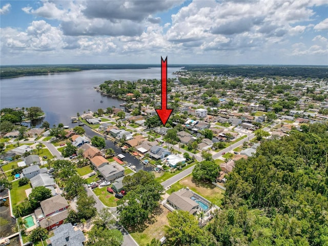 75 N Canal Dr, Palm Harbor, FL 34684 - drone / aerial view with a residential view and a water view
