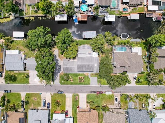 75 N Canal Dr, Palm Harbor, FL 34684 - drone / aerial view featuring a water view and a residential view