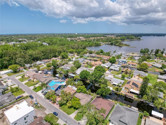 75 N Canal Dr, Palm Harbor, FL 34684 - birds eye view of property featuring a water view and a residential view