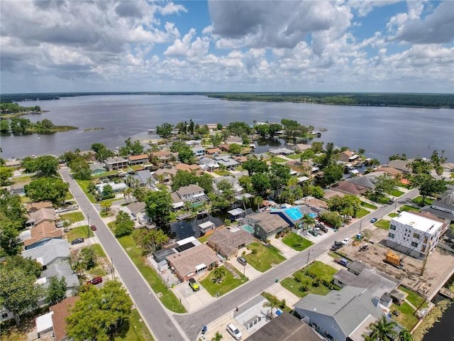 75 N Canal Dr, Palm Harbor, FL 34684 - birds eye view of property featuring a residential view and a water view