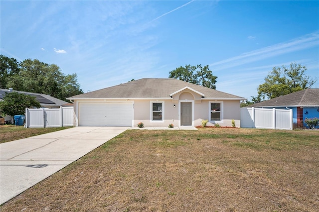 8461 Apple Orchard Rd, Spring Hill, FL 34608 - ranch-style house featuring an attached garage, concrete driveway, and stucco siding