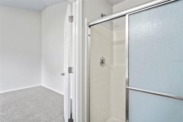 8461 Apple Orchard Rd, Spring Hill, FL 34608 - bathroom with a shower stall and baseboards