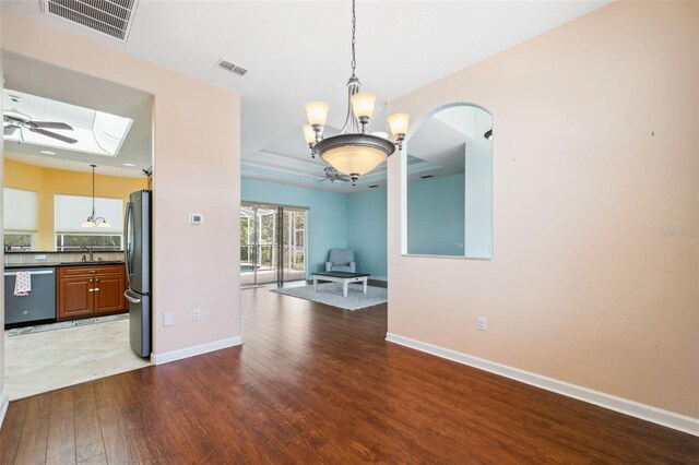 4080 Gevalia Dr, Brooksville, FL 34604 - interior space with visible vents, baseboards, and wood finished floors