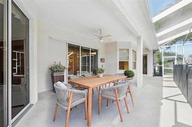 4080 Gevalia Dr, Brooksville, FL 34604 - sunroom / solarium with outdoor dining area and ceiling fan