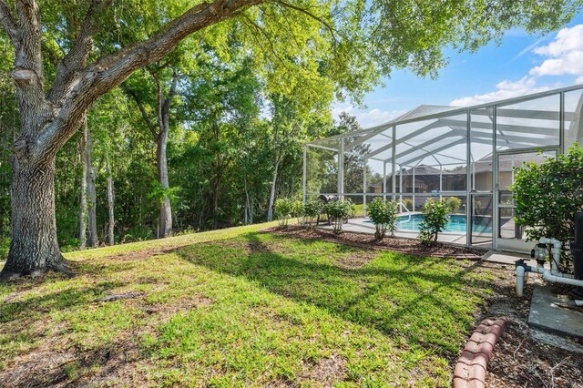 4080 Gevalia Dr, Brooksville, FL 34604 - view of yard with an outdoor pool