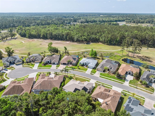 4080 Gevalia Dr, Brooksville, FL 34604 - aerial view featuring view of golf course, a wooded view, and a residential view