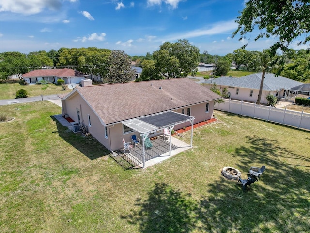 aerial view featuring a residential view