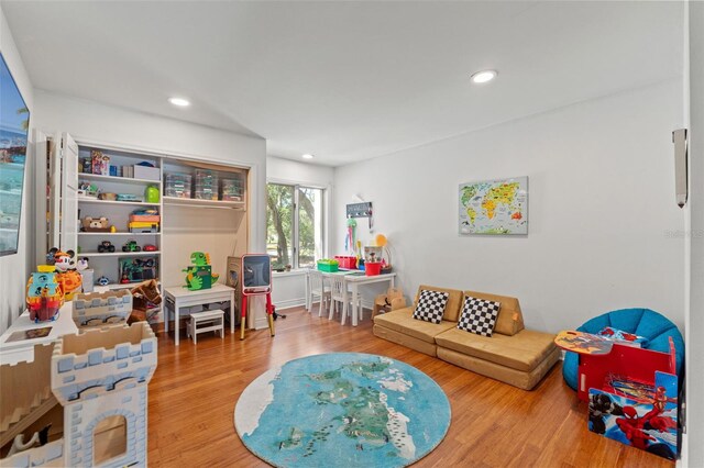 520 Lafayette Blvd, Oldsmar, FL 34677 - game room featuring recessed lighting and wood finished floors