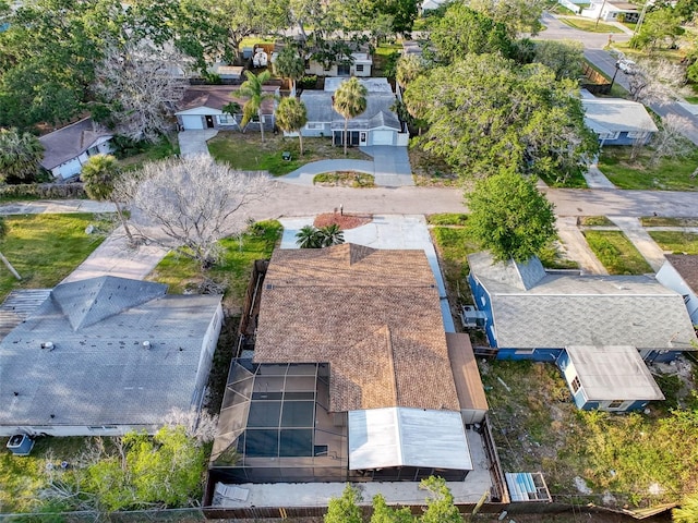 drone / aerial view with a residential view