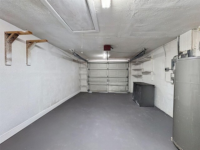 4934 Amherst Ct, New Port Richey, FL 34652 - garage with baseboards, water heater, and a garage door opener