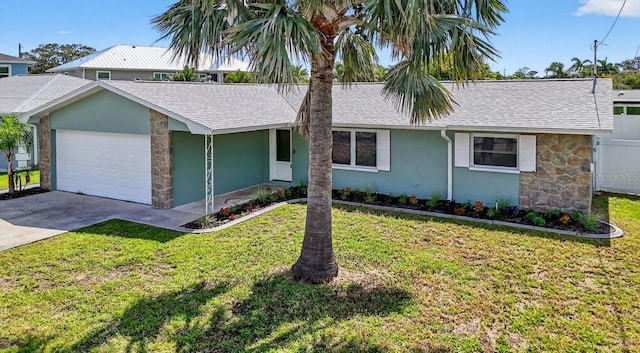 2175 Edythe Dr, Dunedin, FL 34698 - single story home featuring a garage, driveway, and a front yard