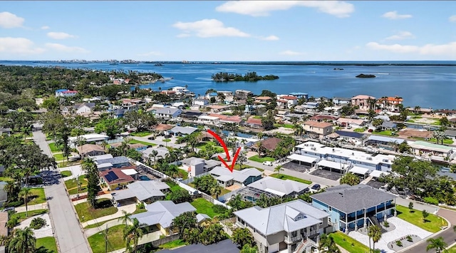 2175 Edythe Dr, Dunedin, FL 34698 - aerial view of residential area featuring a nearby body of water