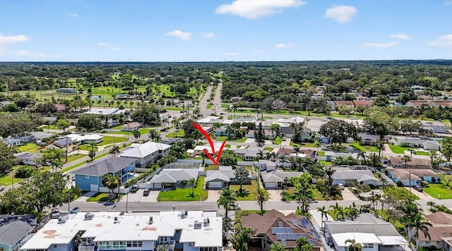 2175 Edythe Dr, Dunedin, FL 34698 - aerial perspective of suburban area