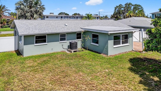 2175 Edythe Dr, Dunedin, FL 34698 - rear view of property featuring stucco siding and a shingled roof