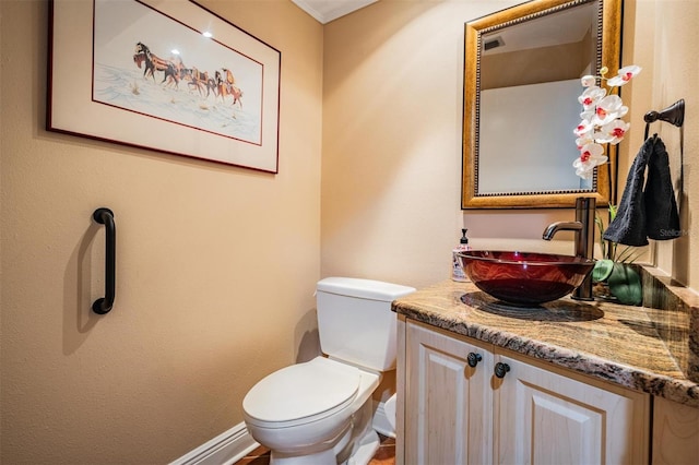 663 Turnberry Ct, Tarpon Springs, FL 34688 - half bathroom with vanity and toilet