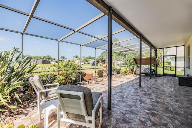 view of sunroom