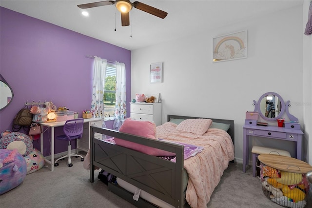 733 Old Windsor Way, Spring Hill, FL 34609 - carpeted bedroom with a ceiling fan
