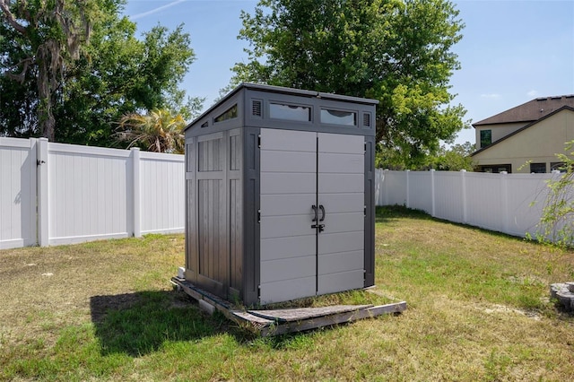 733 Old Windsor Way, Spring Hill, FL 34609 - view of shed featuring a fenced backyard