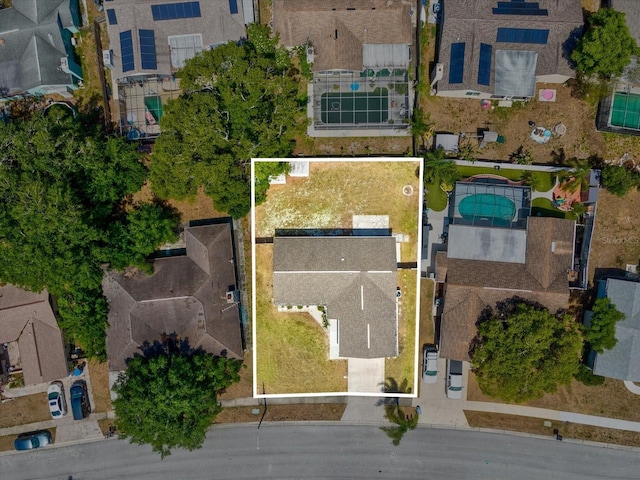 aerial view featuring a residential view