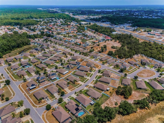 bird's eye view with a residential view