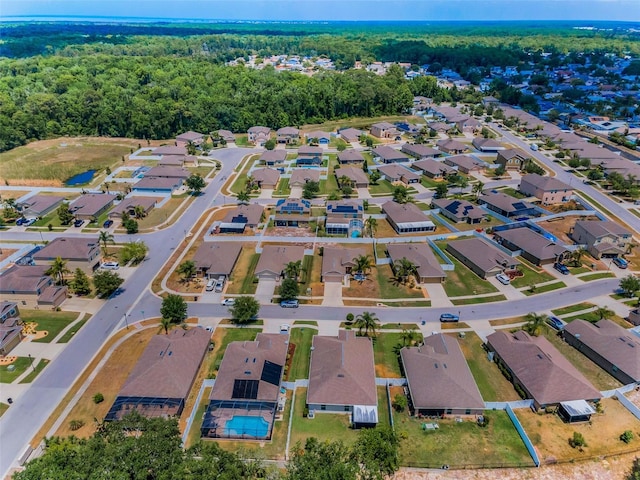aerial view with a residential view